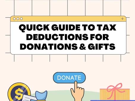 Quick guide to tax deductions for donations & Gifts