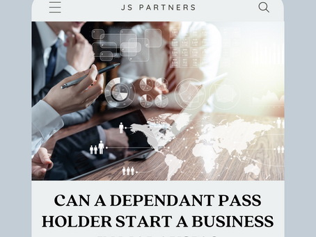 Can a dependant pass holder start a business