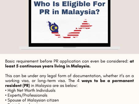 Who is eligible for PR in malaysia?