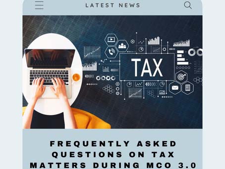 FAQ on tax matters during MCO 3.0